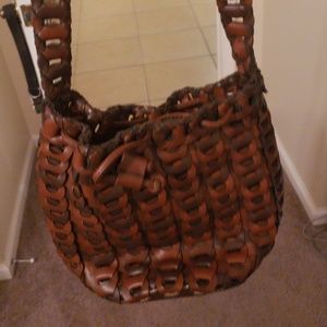 BEAUTIFUL HAND STITCHED VINTAGE LEATHER BAG